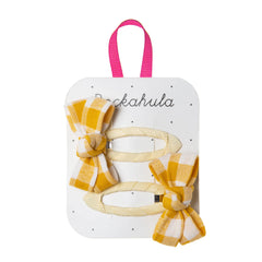 Rockahula Kids Retro Check Twisty Bow Clips