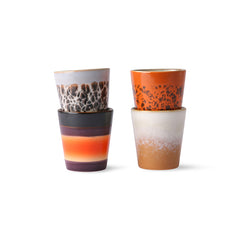 HKliving 70's Ceramics Ristretto Mugs - Set of 4