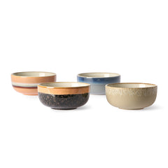 HKliving 70's Ceramics Tapas Bowls - Set of 4