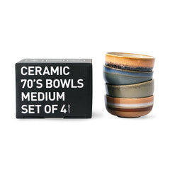 HKliving 70's Ceramics Tapas Bowls - Set of 4