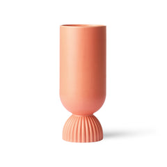 HKliving Suites Special Ceramic Ribbed Coral Flower Vase