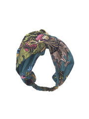One Hundred Stars Eccentric Blooms Teal Headband