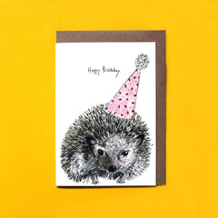Max Made Me Do It Hedgehog Party Hat Card