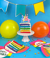 Rainbow Happy Birthday Candles - Talking Tables