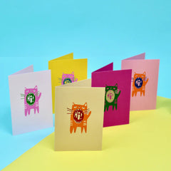 Ark Hi Cat Mini Greeting Card