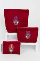 My Doris Rainbow Hamsa Makeup Bag