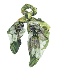 One Hundred Stars Hydrangea Lime Green Scarf