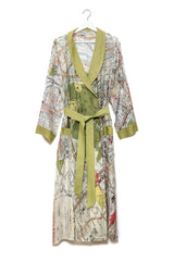 One Hundred Stars London Map Gown in Sage
