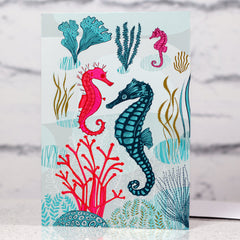 Lush Designs - Seahorse Greeting Card