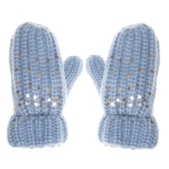 Rockahula Kids Shimmer Sequin Knitted Mittens Blue