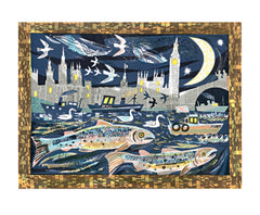 Art Angels - Salmon Return to the Thames by Mark Hearld