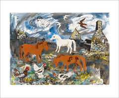 Art Angels - Ponies and Derelict Croft by Mark Hearld