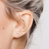 Matthew Calvin Meteorite Round Stud Earrings