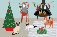 Roger La Borde Christmas Cats Card Pack
