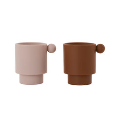 OYOY Mini Caramel / Rose Tiny Inka Cup - Set of 2