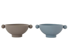OYOY Mini Dusty Blue / Clay Tiny Inka Bowl - Set of 2