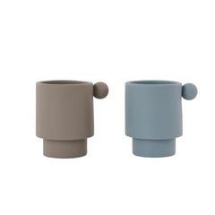 OYOY Mini Dusty Blue / Clay Tiny Inka Cup - Set of 2