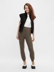 Pieces Circle High Rise Lounge Trousers - Black Olive
