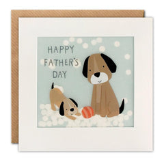 Dogs Father's Day Card with Paper Confetti by James Ellis