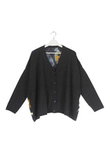One Hundred Stars Pansy Charcoal Oversized Cashmere Cardigan