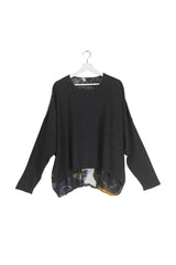 One Hundred Stars Pansy Charcoal Oversized Cashmere Jumper