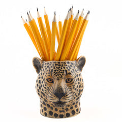 Quail Ceramic Leopard Pencil Pot