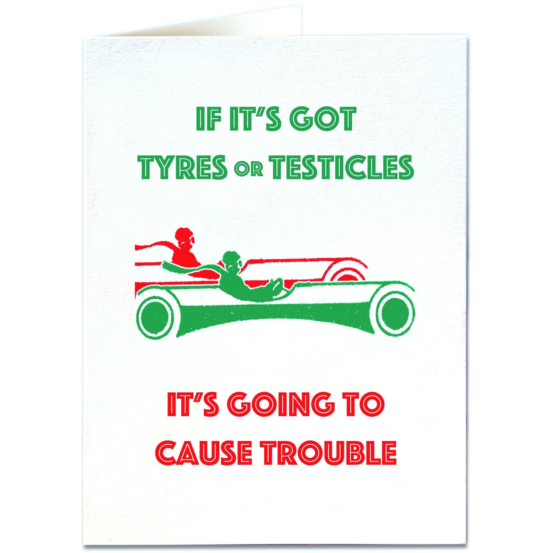 Tyres and Testicles Greeting Card - Archivist Press