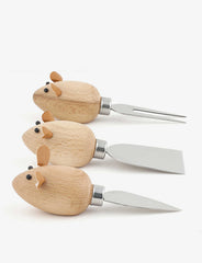 Kikkerland - Cheese Knives Mice Set of 3