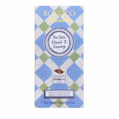Rococo Chocolates - Sea Salt, Almond & Rosemary Milk Chocolate Artisan Bar
