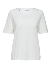 Selected Femme Organic Cotton Tee - Snow White