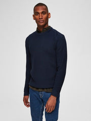 Selected Homme - Oliver Organic Cotton Crew Neck Knit - Navy