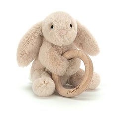 Jellycat Bunny Wooden Ring Baby Toy