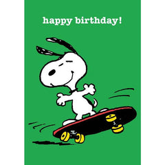 Snoopy Skateboard Birthday Card