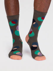 Thought Socks - Laurent Organic Cotton Circle Socks Cargo Green