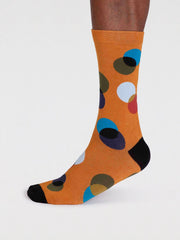 Thought Socks - Laurent Organic Cotton Circle Socks Turmeric Yellow
