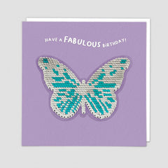 Butterfly Sequin Card - Redback Cards