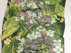 One Hundred Stars Hydrangea Lime Green Scarf
