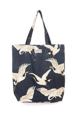 One Hundred Stars Stork Charcoal Canvas Bag