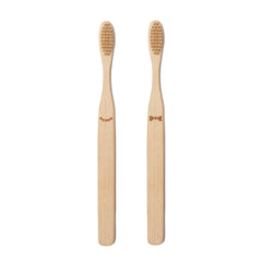 Kikkerland Bamboo His and Hers Toothbrush Duo