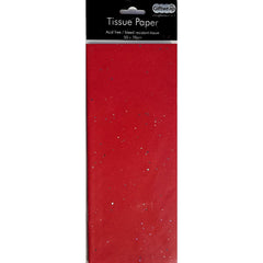 Stewo Giftwrap - Red Glitter Gemstone Tissue Paper