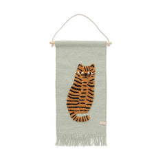 OYOY Mini Tiger Wall Rug - Green