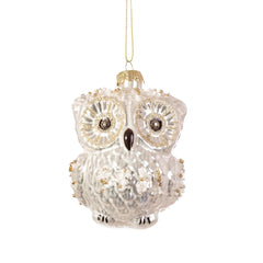 Sass & Belle Snowy Owl Shaped Bauble