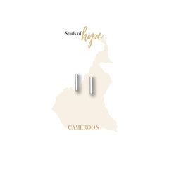 Vurchoo Silver Pillar Studs - Cameroon