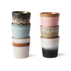 HKliving 70's Ceramics Mugs - Set of 6