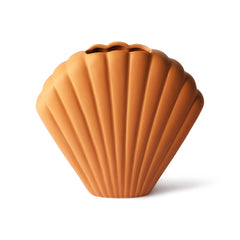 HKliving Ceramic Shell Vase - Large / Terra