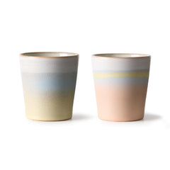 HKliving Suites Special 70’s Ceramics Mugs Horizon - Set of 2
