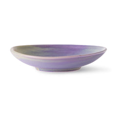 HKliving Home Chef Ceramics Flat Bowl - Purple/Green