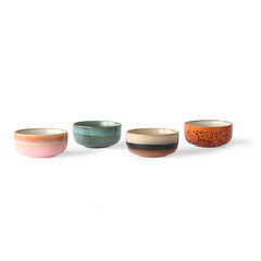 HKliving 70's Ceramics Dessert Bowls - Set of 4