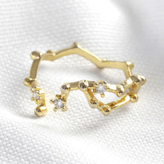 Lisa Angel Ring - Gold Adjustable Constellation