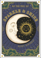 The Art File - Sparkle & Shine Moon Card